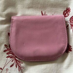 Pink leather wallet